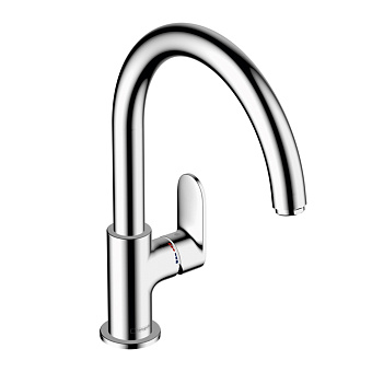 Hansgrohe Vernis Blend M35 Кухонный смеситель, на 1 отв, однорычажный, с поворотным изливом 220мм, h209, 1jet, цвет: хром