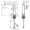Hansgrohe Tecturis E Смеситель для раковины, на 1 отв., высота: 15см., с донным клапаном, цвет: белый матовый