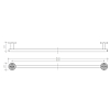Decor Walther Basic HTE85 Полотенцедержатель 85см, подвесной, цвет: хром