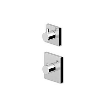Zucchetti Pan Встроенный термостатический смеситель, 1/2”, с запорным клапаном, цвет: хром