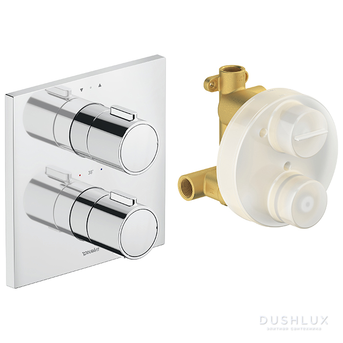 Фото Duravit Thermostatic Смеситель для ванны, встраиваемый, термостатический, цвет: хром