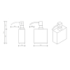 Decor Walther Cube DW 470 Дозатор для мыла, настольный, цвет: золото матовое
