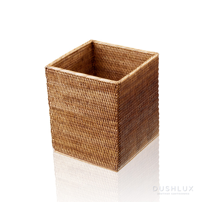 Фото Decor Walther Basket QK Корзина для бумаги 25x25x30см, цвет: ротанг темный
