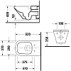 Duravit DuraStyle Унитаз 62x37см., подвесной, безободковый, с креплением, цвет: белый