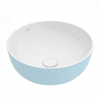 Villeroy&Boch Artis Раковина 43см., накладная, без отв., без перелива, цвет: белый/голубой