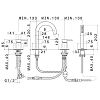 Newform X-Steel 316 Смеситель на борт ванны, 4 отв., с изливом и ручным душем, цвет: PVD brushed copper bronze