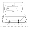 Bette Form Ванна 170x80x42см., встраиваемая, стальная, с шумоизоляцией, цвет: белый