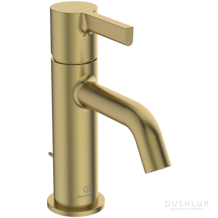 Фото Ideal Standard Joy Смеситель для раковины, на 1 отв., с донным клапаном, цвет: PVD Brushed Gold (Шлифованное Золото)