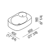 Agape Nivis Раковина 60x45x16 см, без отв., цвет: белый