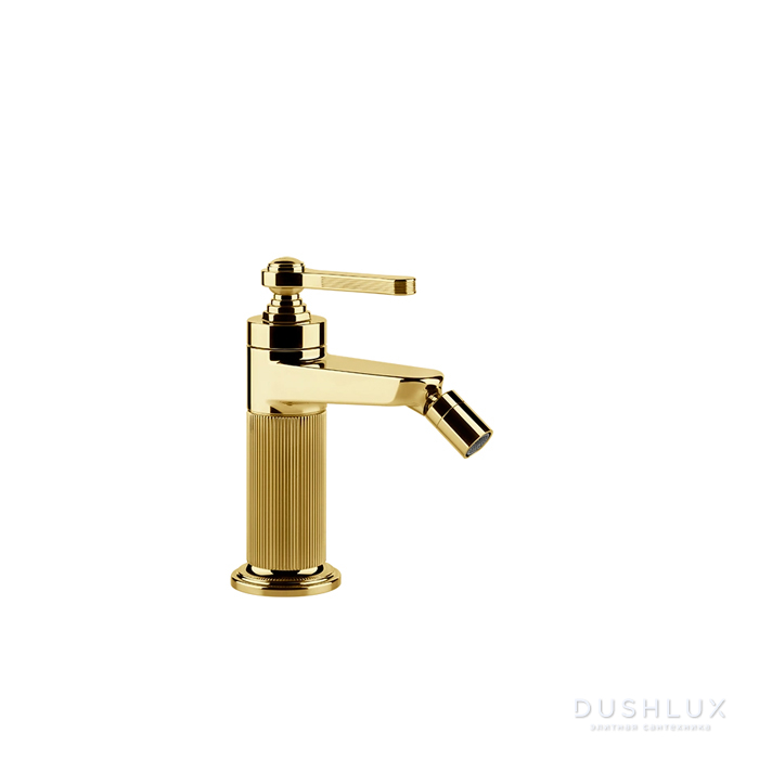 Фото Gessi Venti20 Смеситель для биде, 1 отв., с донным клапаном, цвет: Gold PVD