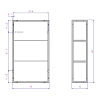 Decor Walther ET 6 Шкафчик открытый 35x15x60см, стекло белое, подвесной, цвет: хром