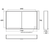 EMCO Prime2 Зеркальный шкаф 120x70см., с подсветкой, навесной, 2 двери, 2 полки, розетка, цвет: белый