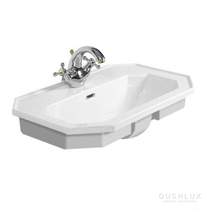 Фото Duravit 1930 Раковина 58x47x22.5см., встраиваемая сверху, 1 отв., цвет: белый