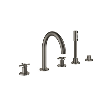 Grohe Atrio New Смеситель на борт ванны, 5 отв., цвет: темный графит матовый
