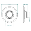 THG Infini Porcelaine Blanche Смеситель для душа, встраиваемый, термостатический, цвет: Matt gold PVD