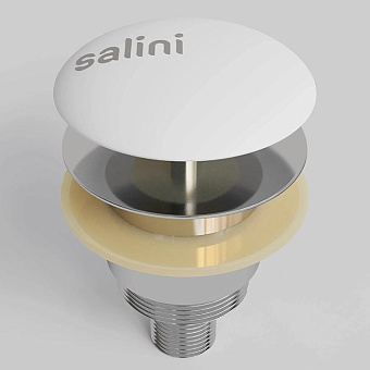 Salini D401 Донный клапан для ванны "Up&Down", S-Stone, цвет: белый матовый