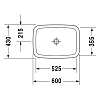 Duravit DuraStyle Раковина встраиваемая 60x43см, без отв., без перелива, покрытие WonderGliss, цвет: белый