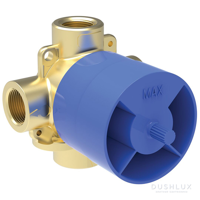 Фото Ideal Standard Built-In Многоходовой переключатель, встраиваемая часть G1/2", тип 3/4 (1 вход, 3 выхода), латунный корпус, 3-ходовое ручное переключение