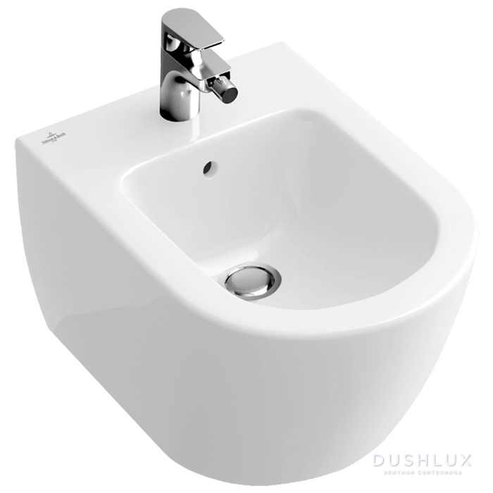 Фото Villeroy&Boch Subway 2.0 Биде подвесное 56x37см., 1 отв., с переливом, цвет: альпийский белый