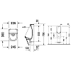 Duravit Starck 3 Писсуар подвесной 30x24.5см, безободковый, без "мушки", подвод воды сзади, с креплением, цвет: белый