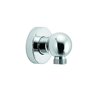 Emmevi Шланговое подключение, настенное, 1/2", латунь, цвет: белый/хром