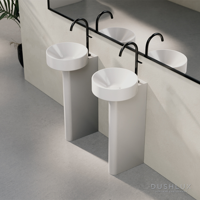 Фото BETTE Suno Pedestal Раковина напольная 34x84cм, с 1 отв., цвет: белый