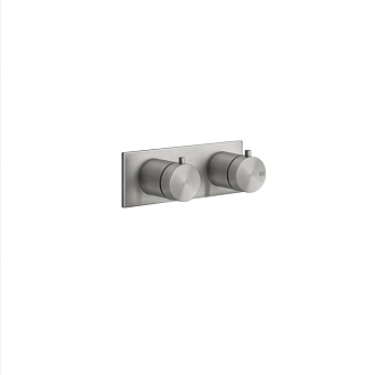 Gessi Shower316 Термостатический смеситель, с подключением на 3/4", фильтрами и переключателем с керамическими дисками, на две позиции, цвет: шлифованная сталь