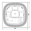 Jacuzzi Enjoy Pro Минибассейн 250x250x98 см, на 6 человек, 38 форсунок, 15 аэро, цвет акрила Porcelain