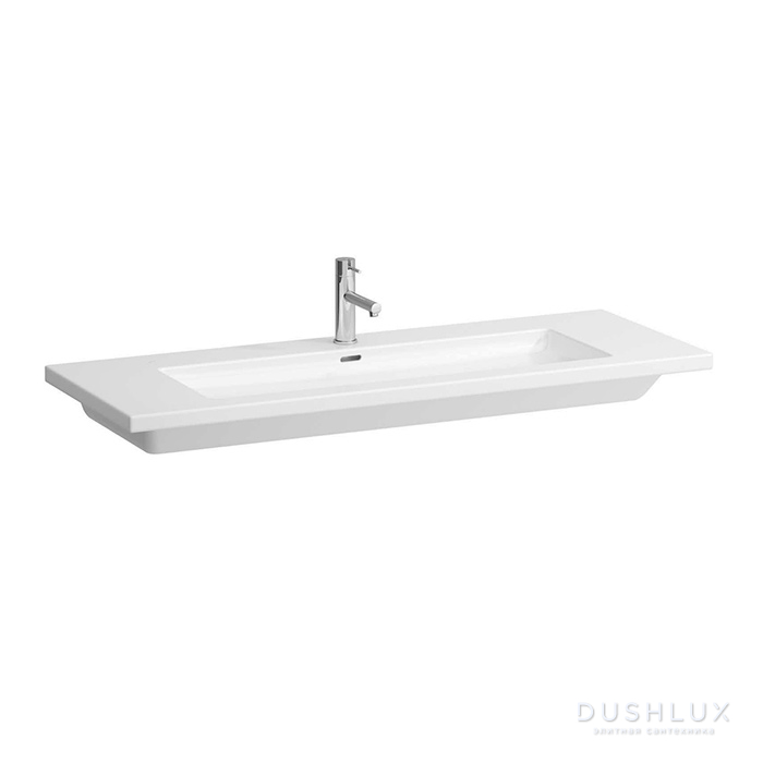 Фото Laufen Living City Раковина-столешница Living square 130x48 см, отв по центру, цвет: белый