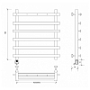 Secado Понтида 1 К Полотенцесушитель 40x80 см/50, электрический, цвет: хром