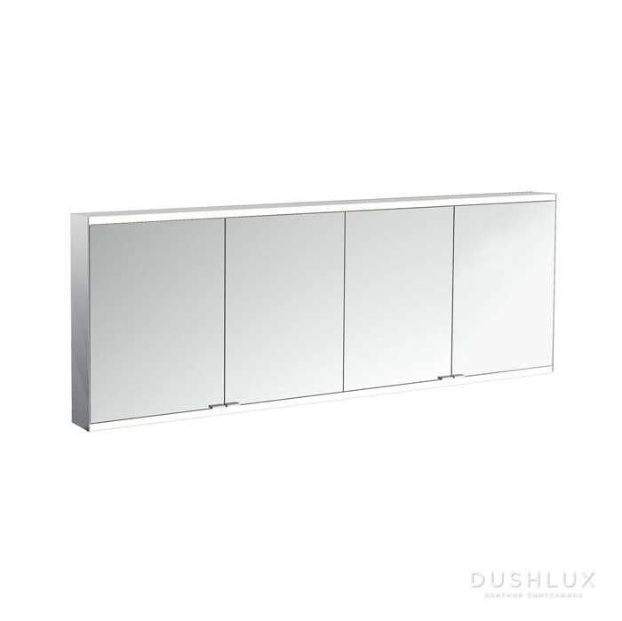 Фото Emco Prime Зеркальный шкаф 180см., с подсветкой LED 2 Facelift навесная модель, 4-дверки, IP 20 задняя панель цвет белый