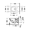 Duravit Architec Комплект: унитаз подвесной 57.5х36.5см, 257209 + сиденье с микролифтом 006969, цвет: белый