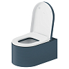 Duravit Millio Унитаз подвесной, 37x57см., декор "Grooves", крепление в компл., цвет: синий матовый