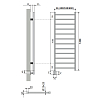 Neoinox Quadro Полотенцесушитель 120x53см, электрический, тэн, цвет: хром