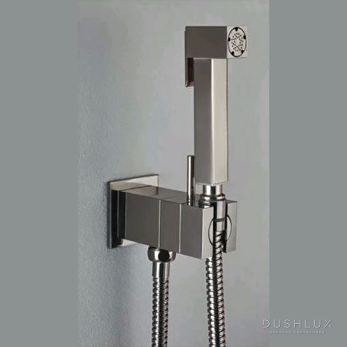 Фото Nicolazzi Doccia Quadro Гигиенический душ со смесителем и держателем, цвет: хром