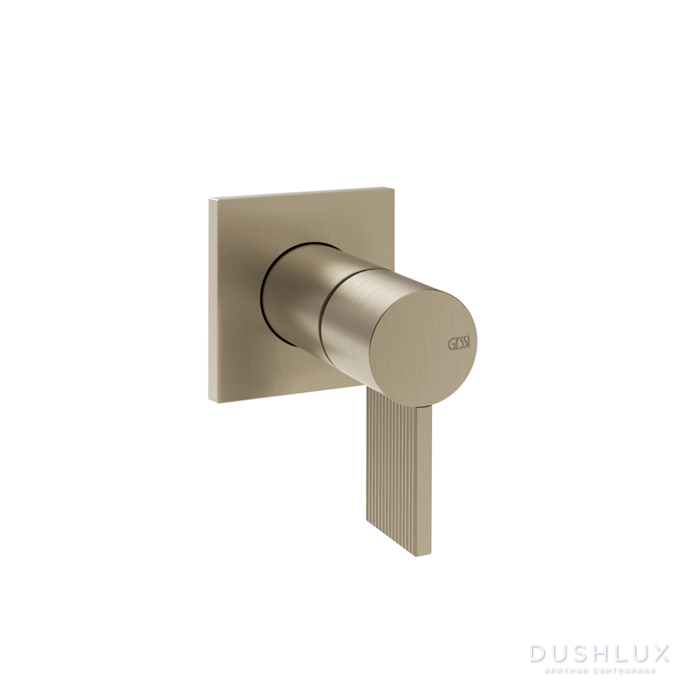 Фото Gessi Inverso Rigato Смеситель для раковины, настенный, цвет: Finox Brushed Nickel