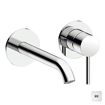 Almar Mixers Смеситель для раковины, настенный, цвет: белый матовый