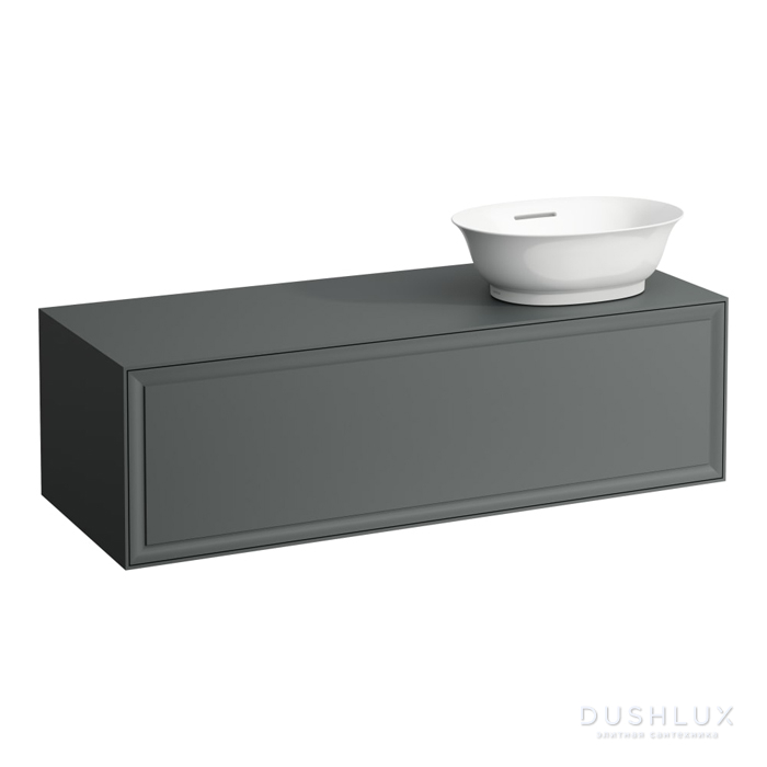 Фото Laufen New Classic Тумба с раковиной, DX, 117.5x45.5x34.5см, подвесная, 1 ящик, цвет: серый