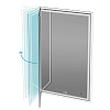 Kerama Marazzi Tecno Зеркало 65х85см., с поворотной дверцей, подсветкой и функцией антизапотевание