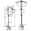 Hansgrohe Croma Select S Душевая система Showerpipe: верх.душ 180 2jet, ручн.душ, шланг, термостат для ванны, излив 186мм, цвет: белый/хром