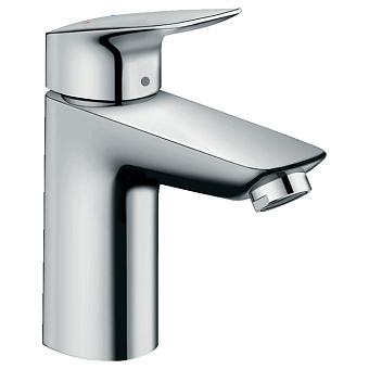 Hansgrohe Logis Смеситель для раковины 100 на 1 отв. с метал. донным клапаном, излив 108мм, h93мм, цвет: хром