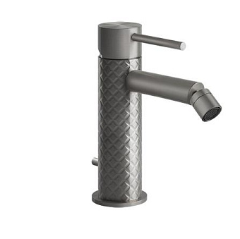 Gessi Intreccio Смеситель однорычажный для биде с донным клапаном, цвет: шлифованная сталь