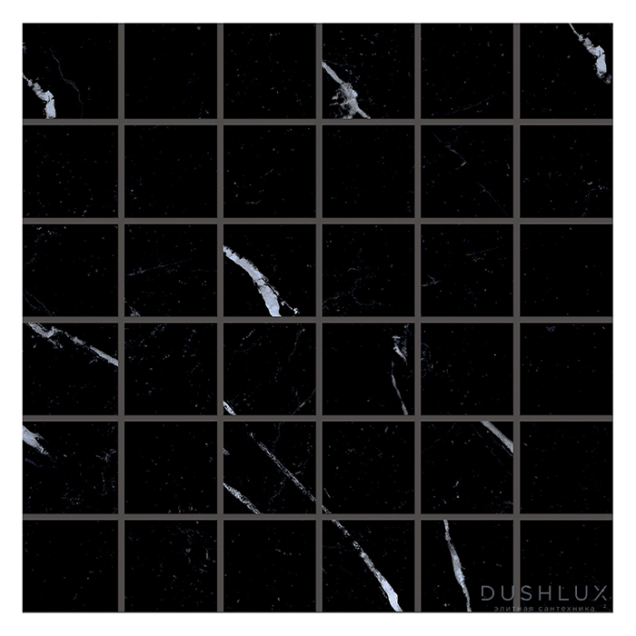 Фото Emilceramica Tele DI Marmo Selection Керамогранит 30x30x0,95см, универсальная, глазурованный, цвет: Mosaico Nero marquinia Lappato