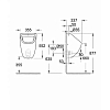 Grohe Bau Ceramic Писсуар, подвесной, подводка сверху, цвет: белый