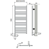 Neoinox Bras Полотенцесушитель 94x60см, электрический, тэн, цвет: хром