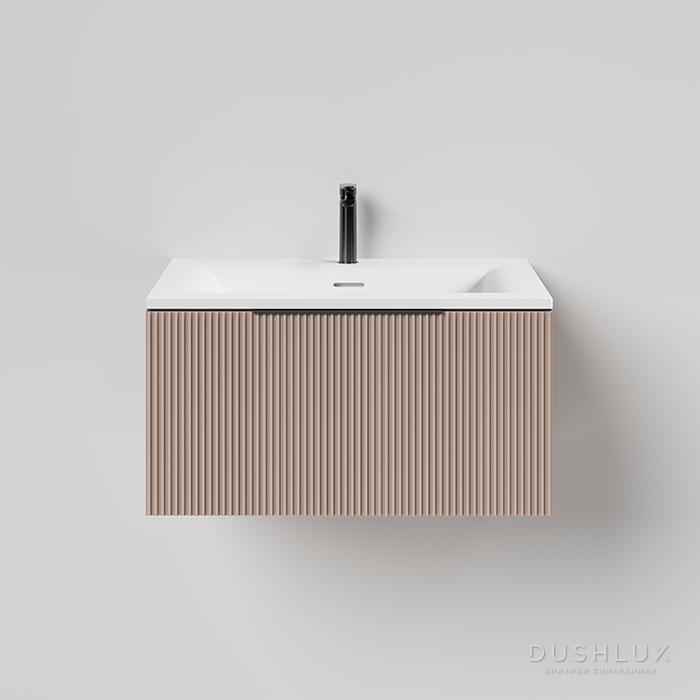 Фото Salini Touch Тумба 60х50х32см., подвесная, с раковиной, 1 ящик, верт. фрез., цвет: Taupe