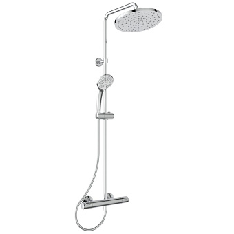 Ideal Standard Ceratherm T25 Душевая система с термостатическим смесителем, верхним душем Ø25см., держателем, лейкой для душа и шлангом 150см., цвет: хром