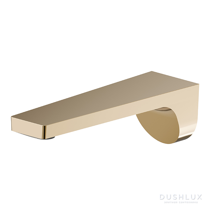 Фото Newform ParkLE Излив для раковины 18.9см., встраиваемый, 1/2”, цвет: PVD glossy gold