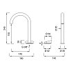 CEA Design ZIQQ Смеситель для раковины, 2 отв., прогрессивный, с поворотным изливом, цвет: PVD черный сатинированный