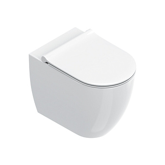 Catalano Sfera Унитаз напольный 55х35см, безободковый, смыв Tornado, покрытие Cataglaze+, цвет: белый глянцевый